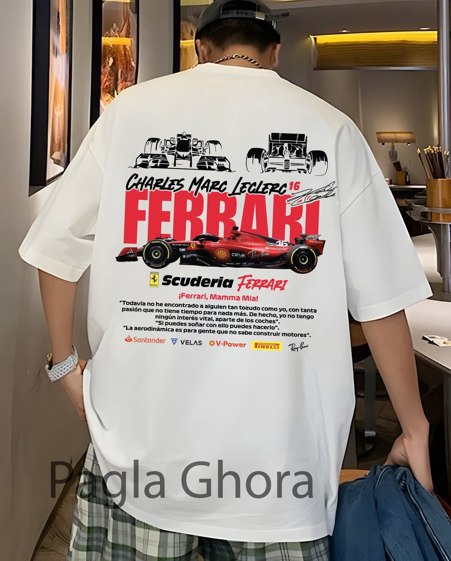 White t-shirt round